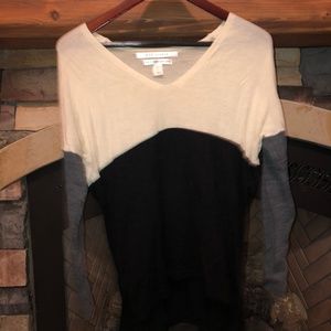 Max Studio Merino Wool Colorblock Sweater